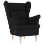 Sillón con reposapiés de tela negro | Foro24.es | Tu tienda online para hogar, jardín y más Foro24.es