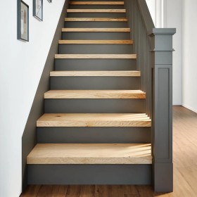Peldaños de escalera 8 uds sin tratar 80x25x2 cm