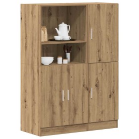 Set de muebles cocina 2 pzas madera ingeniería roble artesanal by , Shelves and shelves - Ref: Foro24-3324150, Price: 197,98 ...