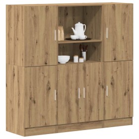 Set de muebles cocina 3 pzas madera ingeniería roble artesanal by , Shelves and shelves - Ref: Foro24-3324159, Price: 285,26 ...