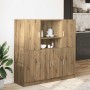 Set de muebles cocina 3 pzas madera ingeniería roble artesanal by , Shelves and shelves - Ref: Foro24-3324159, Price: 285,26 ...