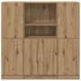 Set de muebles cocina 3 pzas madera ingeniería roble artesanal by , Shelves and shelves - Ref: Foro24-3324159, Price: 285,26 ...