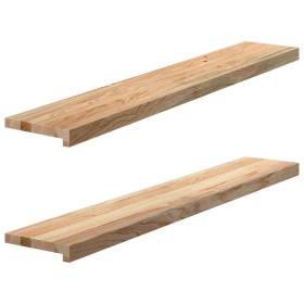 Alféizares de ventana 2 uds madera maciza roble sin tratar