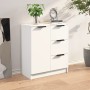 Aparador de madera contrachapada blanco 60x30x70 cm de vidaXL, Aparadores - Ref: Foro24-811079, Precio: 92,64 €, Descuento: %