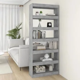 Concrete gray engineered wood shelf/divider 80x30x198 cm by vidaXL, Bookcases and shelves - Ref: Foro24-811731, Price: 94,77 ...