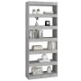 Concrete gray engineered wood shelf/divider 80x30x198 cm by vidaXL, Bookcases and shelves - Ref: Foro24-811731, Price: 94,77 ...