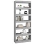 Regal/Trennwand aus betongrauem Holzwerkstoff, 80 x 30 x 198 cm von vidaXL, Bücherregale und Regale - Ref: Foro24-811731, Pre...