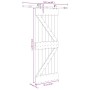 Puerta corredera con herrajes madera maciza de pino 70x210 cm by , Doors - Ref: Foro24-3332616, Price: 162,25 €, Discount: %