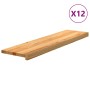 Peldaños de escalera 12 uds madera maciza roble marrón claro | Foro24.es | Tu tienda online para hogar, jardín y más Foro24.es