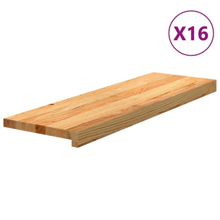 Peldaños de escalera 16 uds madera maciza roble marrón claro | Foro24.es | Tu tienda online para hogar, jardín y más Foro24.es