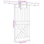 Puerta corredera con herrajes madera maciza de pino 95x210 cm von , Türen - Ref: Foro24-3332758, Preis: 220,64 €, Rabatt: %
