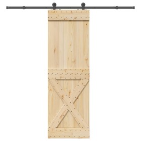 Puerta corredera con herrajes madera maciza de pino 70x210 cm von , Türen - Ref: Foro24-3332766, Preis: 170,16 €, Rabatt: %