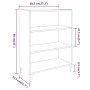 Aparador madera contrachapada blanco brillante 69,5x32,5x90 cm de vidaXL, Aparadores - Ref: Foro24-812255, Precio: 64,86 €, D...