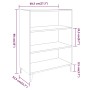 Hochglanzweißes Sperrholz-Sideboard 69,5 x 32,5 x 90 cm von vidaXL, Sideboards - Ref: Foro24-812255, Preis: 65,81 €, Rabatt: %