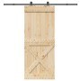 Puerta corredera con herrajes madera maciza de pino 95x210 cm by , Doors - Ref: Foro24-3332770, Price: 219,84 €, Discount: %