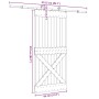 Puerta corredera con herrajes madera maciza de pino 95x210 cm by , Doors - Ref: Foro24-3332770, Price: 219,84 €, Discount: %