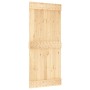 Puerta corredera con herrajes madera maciza de pino 90x210 cm by , Doors - Ref: Foro24-3332661, Price: 186,03 €, Discount: %