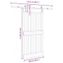 Puerta corredera con herrajes madera maciza de pino 100x210 cm de , Puertas - Ref: Foro24-3332663, Precio: 222,33 €, Descuent...