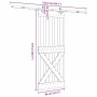 Puerta corredera con herrajes madera maciza de pino 80x210 cm by , Doors - Ref: Foro24-3332779, Price: 190,72 €, Discount: %
