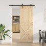 Puerta corredera con herrajes madera maciza de pino 80x210 cm von , Türen - Ref: Foro24-3332785, Preis: 177,79 €, Rabatt: %