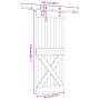 Puerta corredera con herrajes madera maciza de pino 80x210 cm von , Türen - Ref: Foro24-3332785, Preis: 177,79 €, Rabatt: %