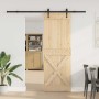 Puerta corredera con herrajes madera maciza de pino 80x210 cm von , Türen - Ref: Foro24-3332791, Preis: 181,50 €, Rabatt: %