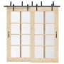 Kit de herrajes para puertas correderas acero negro 213,5 cm von , Türartikel - Ref: Foro24-3295720, Preis: 130,84 €, Rabatt: %