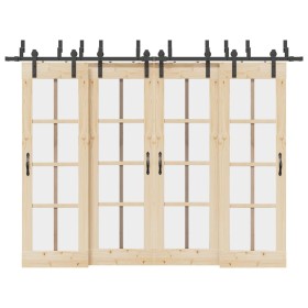 Kit de herrajes para puertas correderas acero