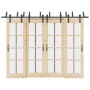 Kit de herrajes para puertas correderas acero negro 305 cm | Foro24.es | Tu tienda online para hogar, jardín y más Foro24.es
