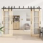 Kit de herrajes para puertas correderas acero negro 305 cm | Foro24.es | Tu tienda online para hogar, jardín y más Foro24.es
