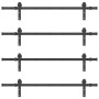 Kit de herrajes para puertas correderas acero negro 305 cm | Foro24.es | Tu tienda online para hogar, jardín y más Foro24.es