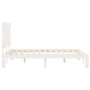 Weißer Massivholzbettrahmen mit Kopfteil 120x200 cm von vidaXL, Betten und Lattenroste - Ref: Foro24-3193592, Preis: 134,73 €...