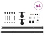 Kit de herrajes para puertas correderas acero negro 427 cm by , Door items - Ref: Foro24-3295748, Price: 247,66 €, Discount: %