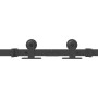 Kit de herrajes para puertas correderas acero negro 305 cm by , Door items - Ref: Foro24-3295783, Price: 105,51 €, Discount: %