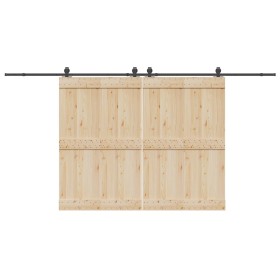 Kit de herrajes para puertas correderas acero negro 427 cm by , Door items - Ref: Foro24-3295788, Price: 116,22 €, Discount: %