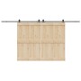 Kit de herrajes para puertas correderas acero negro 427 cm by , Door items - Ref: Foro24-3295788, Price: 116,22 €, Discount: %