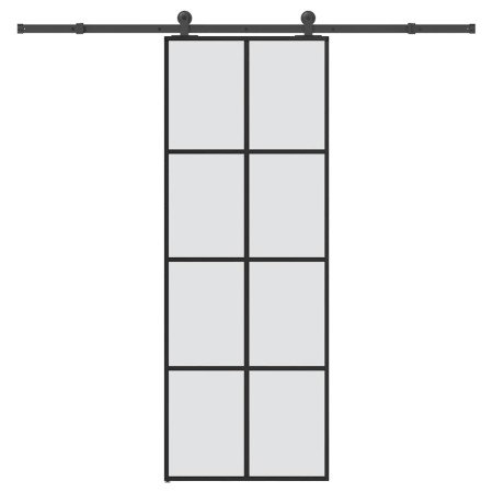 Puerta corredera con set herrajes vidrio ESG aluminio 76x205 cm von , Türen für zu Hause - Ref: Foro24-3332888, Preis: 247,82...