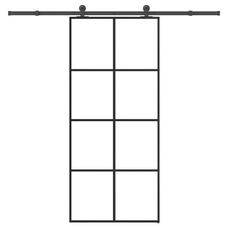 Puerta corredera con set herrajes vidrio ESG aluminio 90x205 cm von , Türen für zu Hause - Ref: Foro24-3332895, Preis: 285,94...