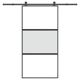 Puerta corredera set herrajes vidrio templado