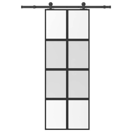 Puerta corredera set herrajes vidrio templado aluminio 76x205cm | Foro24.es | Tu tienda online para hogar, jardín y más Foro24.es