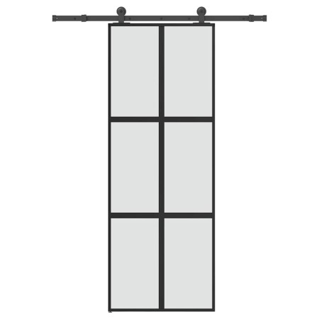 Puerta corredera set herrajes vidrio templado aluminio 76x205cm von , Türen für zu Hause - Ref: Foro24-3332959, Preis: 251,68...