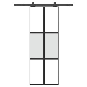 Puerta corredera set herrajes vidrio templado aluminio 76x205cm by , Doors for the home - Ref: Foro24-3332971, Price: 201,37 ...