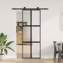 Puerta corredera set herrajes vidrio templado aluminio 76x205cm von , Türen für zu Hause - Ref: Foro24-3332971, Preis: 201,37...