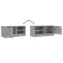 Concrete gray plywood TV cabinet 80x35x36.5 cm by vidaXL, TV Furniture - Ref: Foro24-811474, Price: 46,66 €, Discount: %