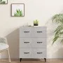 Aparador de madera de ingeniería gris hormigón 69,5x34x90 cm de vidaXL, Aparadores - Ref: Foro24-812163, Precio: 83,28 €, Des...