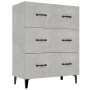 Aparador de madera de ingeniería gris hormigón 69,5x34x90 cm de vidaXL, Aparadores - Ref: Foro24-812163, Precio: 84,31 €, Des...