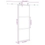 Puerta corredera set herrajes vidrio templado aluminio 76x205cm von , Türen für zu Hause - Ref: Foro24-3332938, Preis: 219,68...
