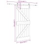 Puerta corredera con herrajes madera maciza de pino 90x210 cm | Foro24.es | Tu tienda online para hogar, jardín y más Foro24.es