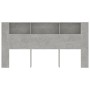 Concrete gray headboard furniture 200x18.5x104.5 cm by vidaXL, Headboards and footboards - Ref: Foro24-811956, Price: 87,34 €...