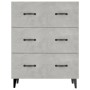 Aparador de madera de ingeniería gris hormigón 69,5x34x90 cm de vidaXL, Aparadores - Ref: Foro24-812163, Precio: 84,31 €, Des...